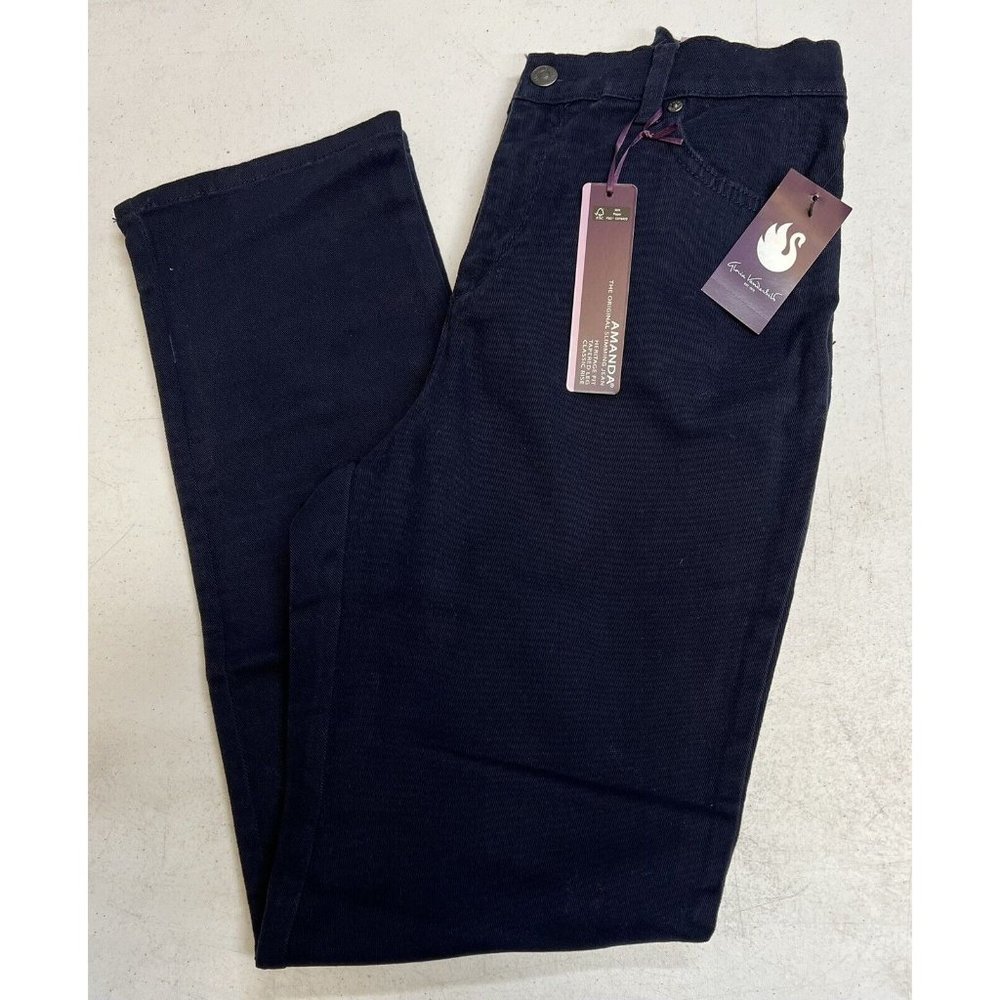 Gloria Vanderbilt Women's Amanda Heritage Fit Tapered Leg Jeans Size 8 Navy - Picture 1 of 5